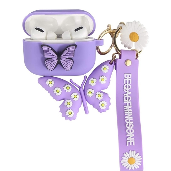 Purple Airpods Case Butterfly Airpods Pro Case Cute Airpods 3rd Gen Case Girly - Picture 7 of 7